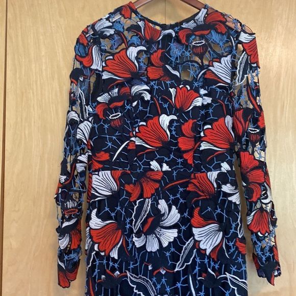 NICHOLAS Amelie Floral Guipure Lace Midi Dress - Picture 5 of 11